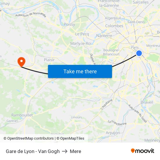 Gare de Lyon - Van Gogh to Mere map