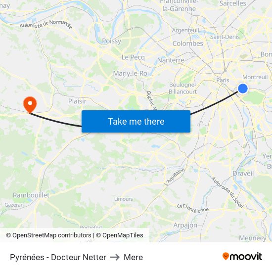 Pyrénées - Docteur Netter to Mere map