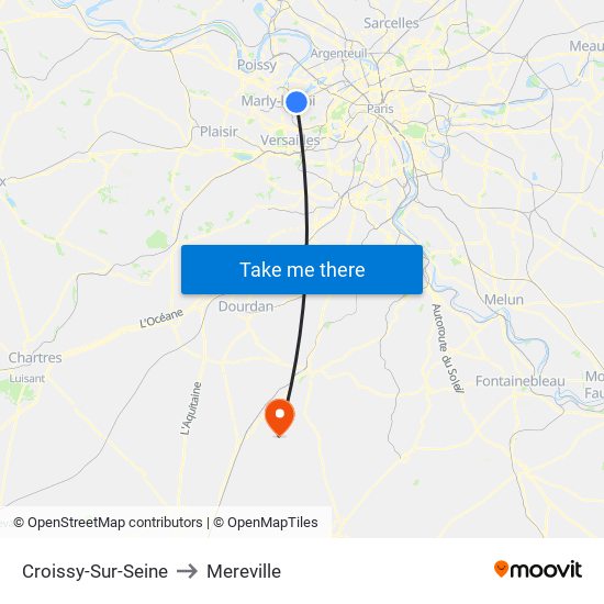 Croissy-Sur-Seine to Mereville map