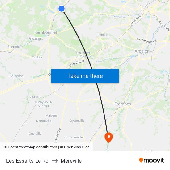 Les Essarts-Le-Roi to Mereville map