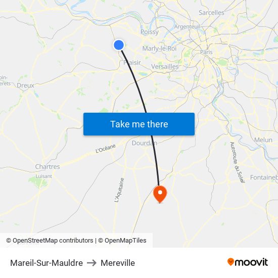 Mareil-Sur-Mauldre to Mereville map