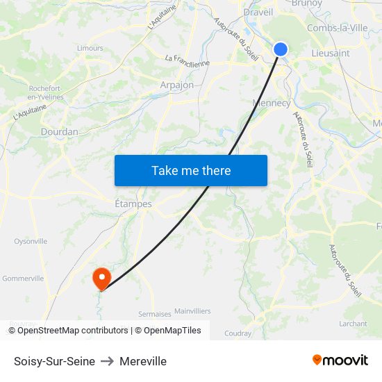 Soisy-Sur-Seine to Mereville map