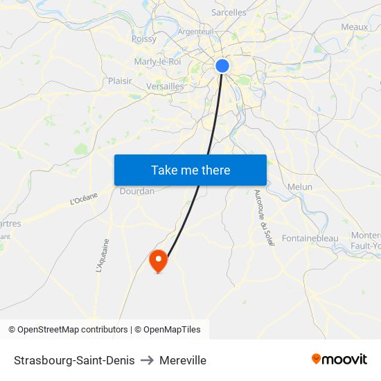 Strasbourg-Saint-Denis to Mereville map