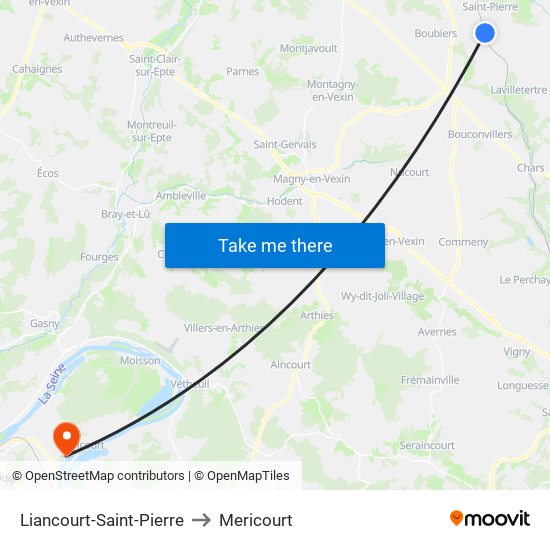 Liancourt-Saint-Pierre to Mericourt map