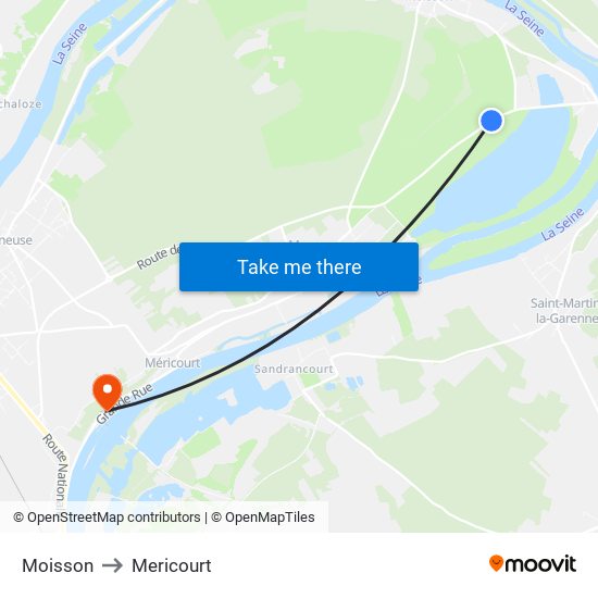 Moisson to Mericourt map