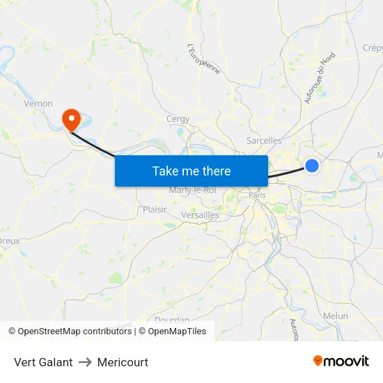 Vert Galant to Mericourt map