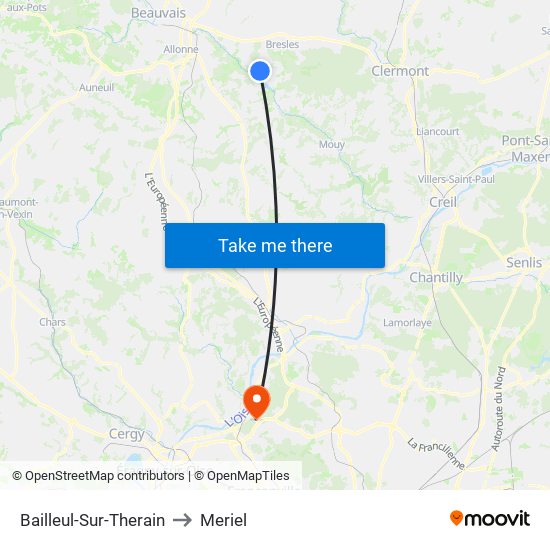 Bailleul-Sur-Therain to Meriel map