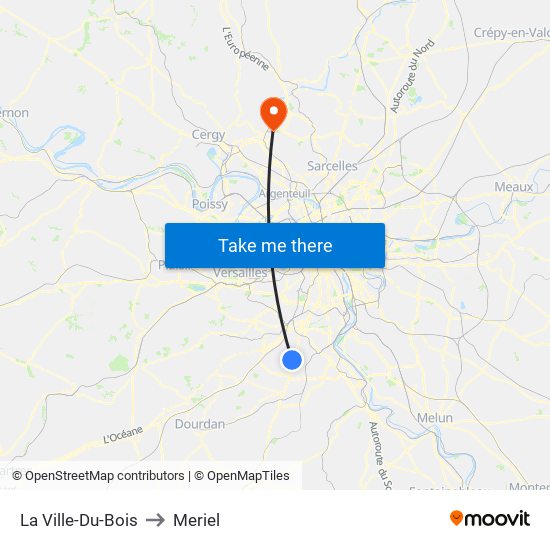 La Ville-Du-Bois to Meriel map