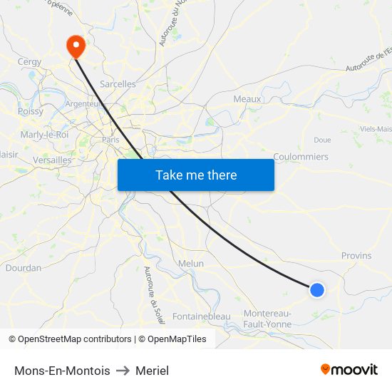 Mons-En-Montois to Meriel map