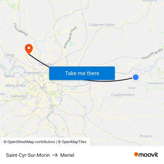 Saint-Cyr-Sur-Morin to Meriel map
