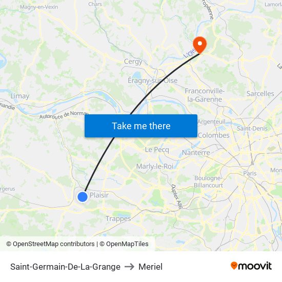 Saint-Germain-De-La-Grange to Meriel map