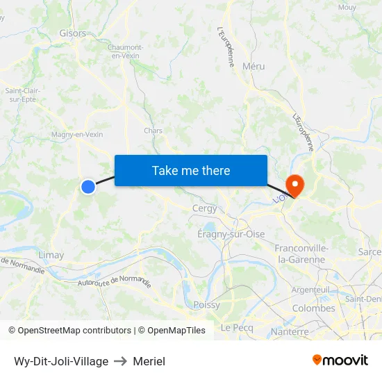 Wy-Dit-Joli-Village to Meriel map
