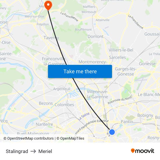 Stalingrad to Meriel map