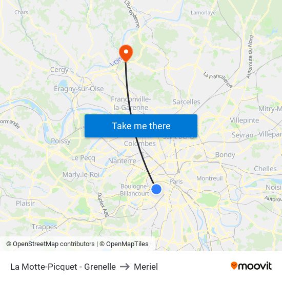 La Motte-Picquet - Grenelle to Meriel map