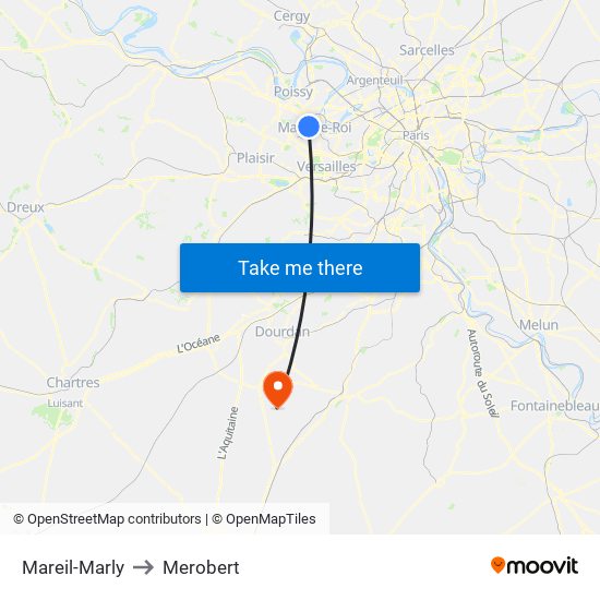Mareil-Marly to Merobert map