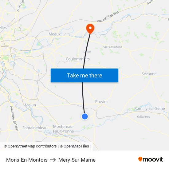 Mons-En-Montois to Mery-Sur-Marne map
