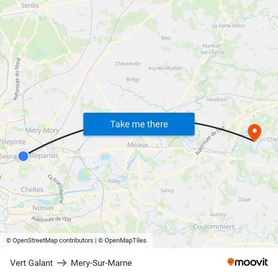 Vert Galant to Mery-Sur-Marne map