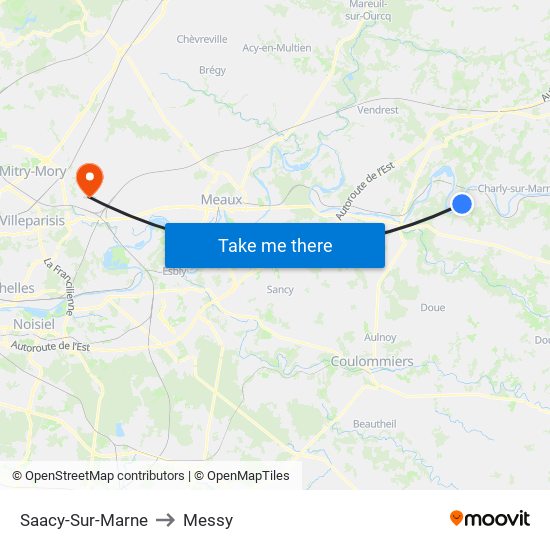 Saacy-Sur-Marne to Messy map