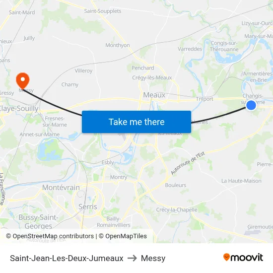 Saint-Jean-Les-Deux-Jumeaux to Messy map
