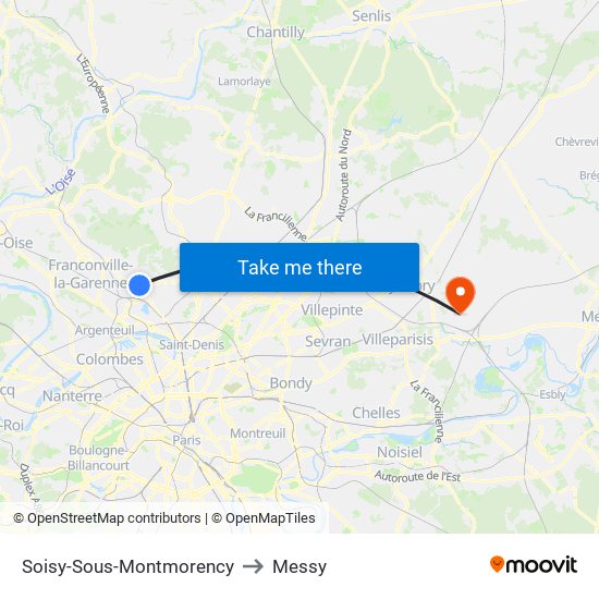 Soisy-Sous-Montmorency to Messy map