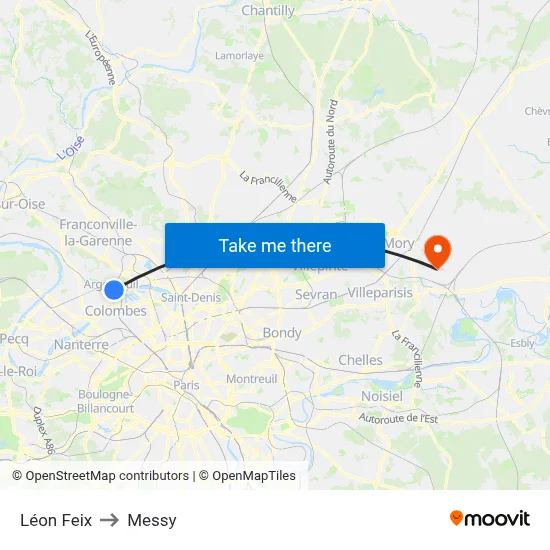 Léon Feix to Messy map