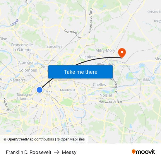 Franklin D. Roosevelt to Messy map