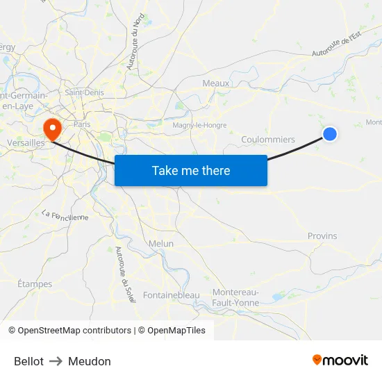 Bellot to Meudon map