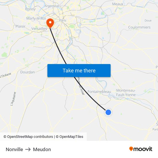 Nonville to Meudon map