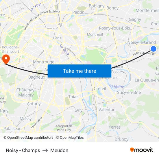 Noisy - Champs to Meudon map
