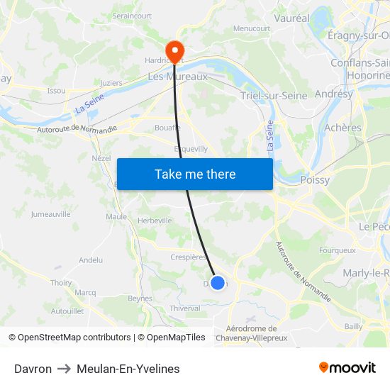 Davron to Meulan-En-Yvelines map