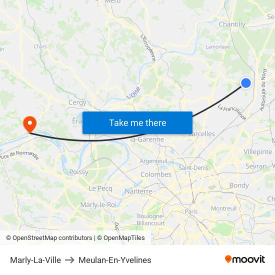 Marly-La-Ville to Meulan-En-Yvelines map