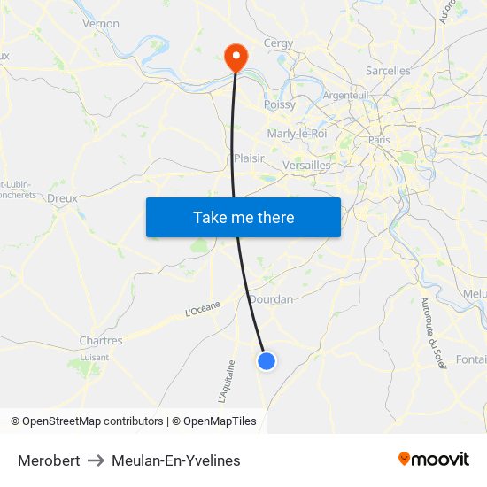 Merobert to Meulan-En-Yvelines map