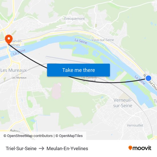 Triel-Sur-Seine to Meulan-En-Yvelines map