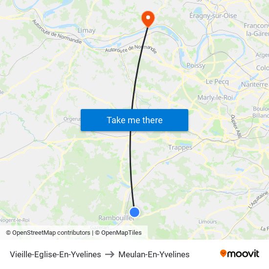 Vieille-Eglise-En-Yvelines to Meulan-En-Yvelines map