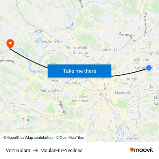 Vert Galant to Meulan-En-Yvelines map