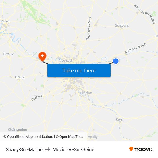 Saacy-Sur-Marne to Mezieres-Sur-Seine map