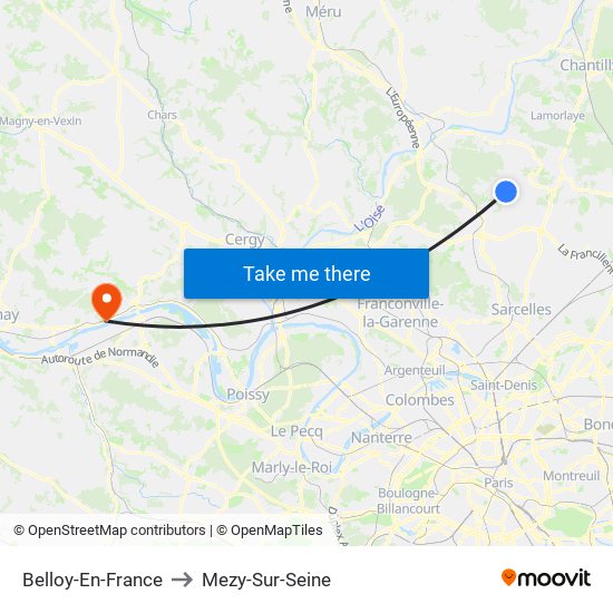 Belloy-En-France to Mezy-Sur-Seine map