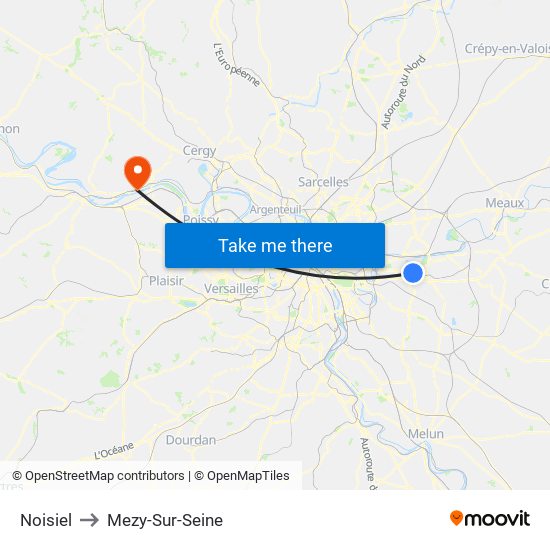 Noisiel to Mezy-Sur-Seine map