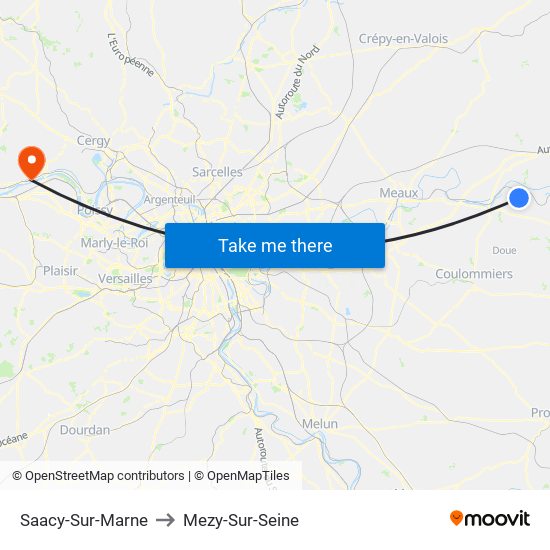 Saacy-Sur-Marne to Mezy-Sur-Seine map