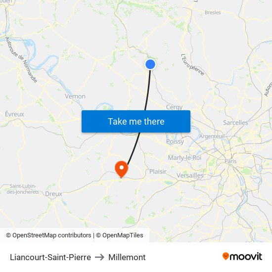Liancourt-Saint-Pierre to Millemont map