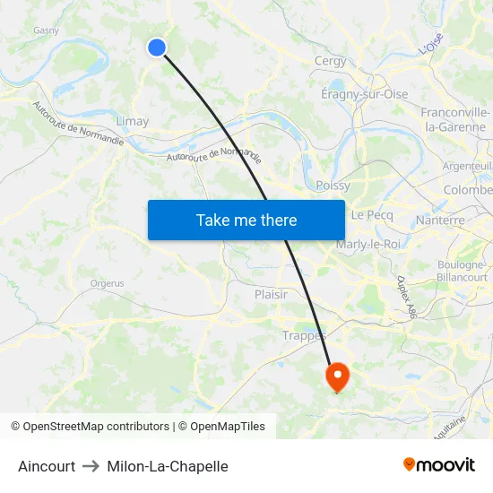 Aincourt to Milon-La-Chapelle map
