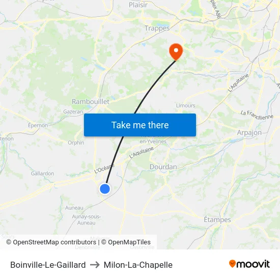 Boinville-Le-Gaillard to Milon-La-Chapelle map