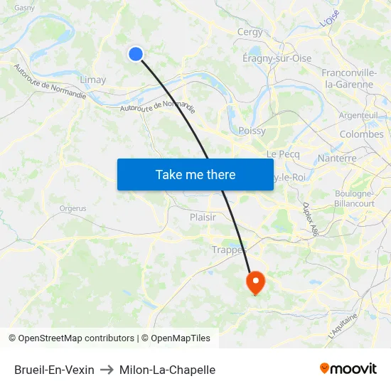 Brueil-En-Vexin to Milon-La-Chapelle map