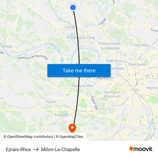 Epiais-Rhus to Milon-La-Chapelle map