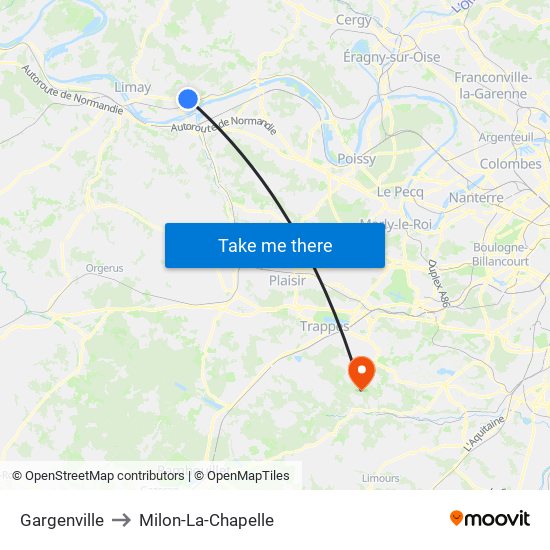 Gargenville to Milon-La-Chapelle map