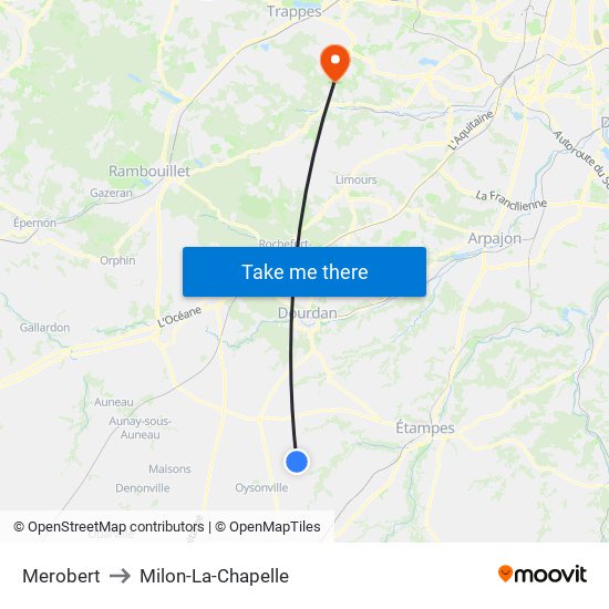 Merobert to Milon-La-Chapelle map