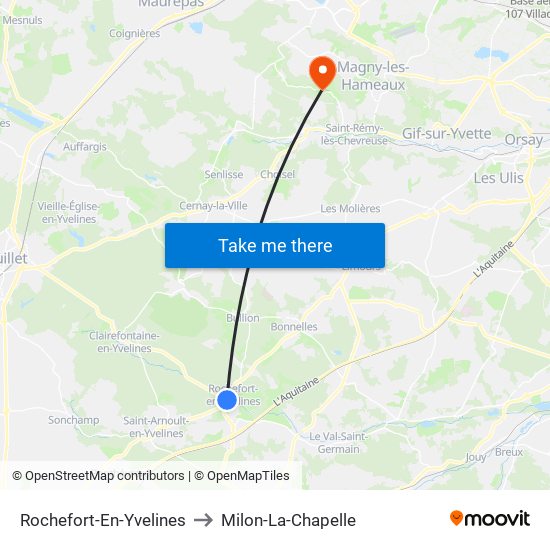 Rochefort-En-Yvelines to Milon-La-Chapelle map