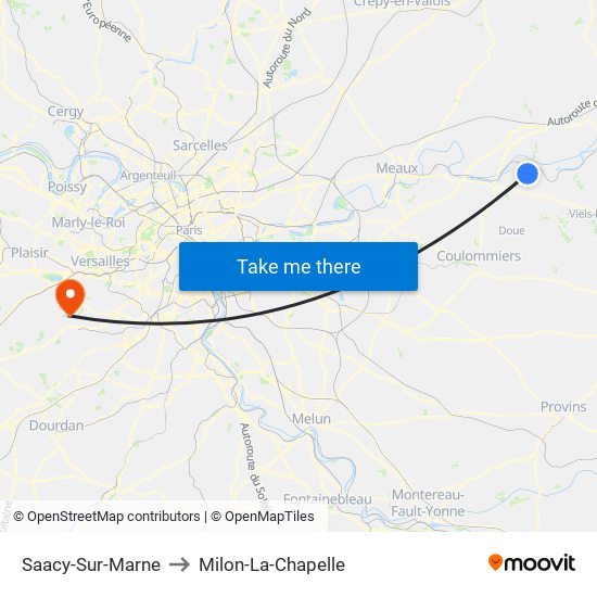 Saacy-Sur-Marne to Milon-La-Chapelle map