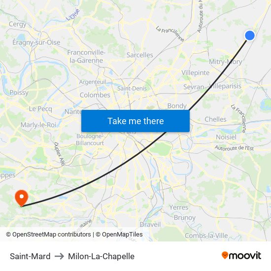 Saint-Mard to Milon-La-Chapelle map