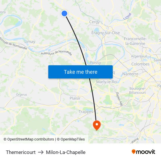 Themericourt to Milon-La-Chapelle map